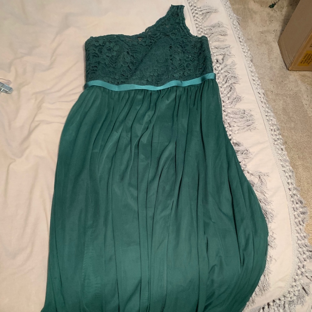 David's Bridal Long Bridesmaid Dress Juniper